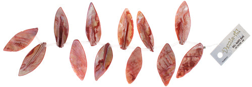 Shell Navette Shape 15x45mm 8" Strand (12pcs) AB 