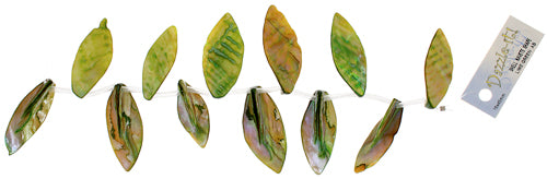 Shell Navette Shape 15x45mm 8" Strand (12pcs) AB 