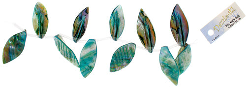 Shell Navette Shape 15x45mm 8" Strand (12pcs) AB 