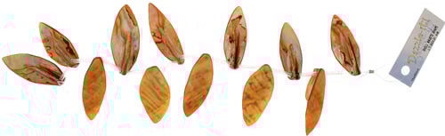 Shell Navette Shape 15x45mm 8" Strand (12pcs) AB 