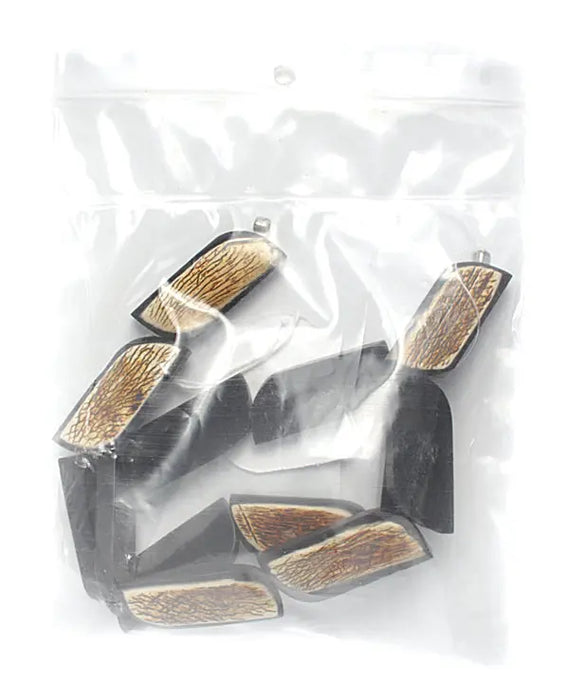 Horn Bead Irregular 23x13x4mm 16in Black/Brown Work On Horn