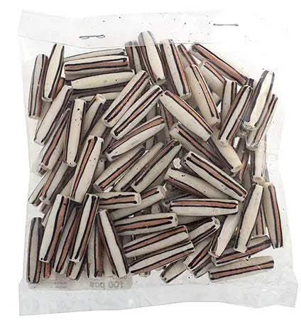 Bone Pipe Shape 1" Copper/Black Work On Bone