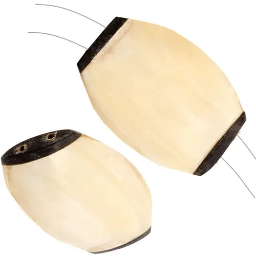 Shell Shape Beads 36x26x8mm Natural