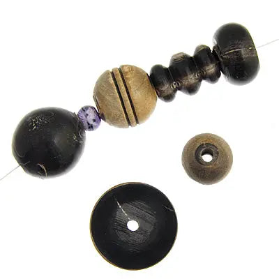 Horn Shape Beads Assorted Black