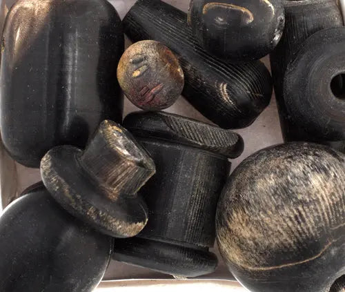 Horn Shape Beads Assorted Black