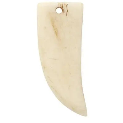 Bone Tusk Antique Ivory 1.75in x.75in Worked On Bone - Cosplay Supplies Inc