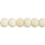 Bone Beads Round W/ Hole Ivory Worked On Bone - Cosplay Supplies Inc