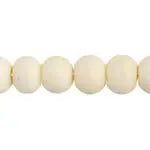 Bone Beads Round W/ Hole Ivory Worked On Bone - Cosplay Supplies Inc