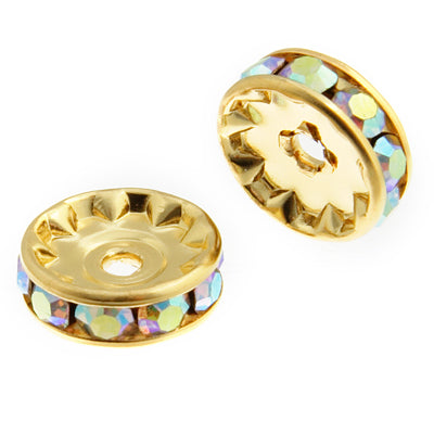 Preciosa Czech Rhinestone Rondelle 9-10mm 