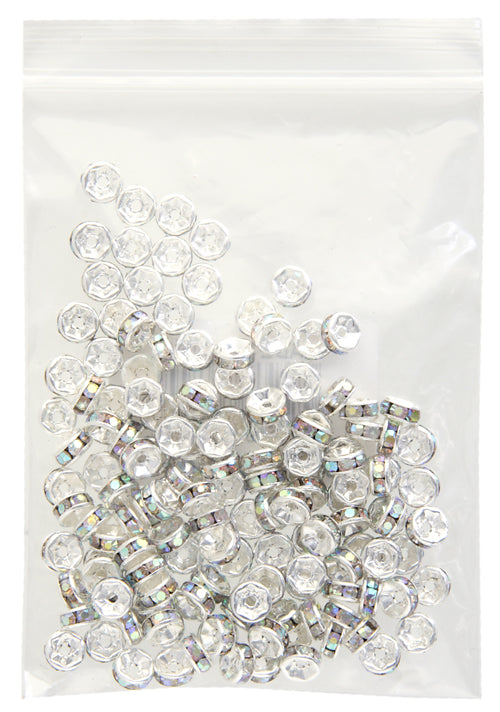 Rhinestone Rondelle 6mm (2nd Quality Plating)