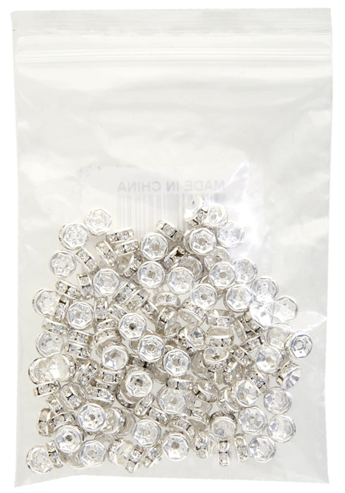 Rhinestone Rondelle 6mm (2nd Quality Plating)