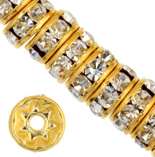 Preciosa Czech Rhinestone Rondelle 7-8mm 