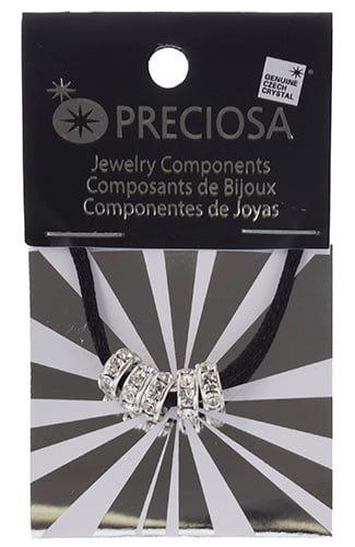 Preciosa Large Hole Crystal Rondelle - 5pcs