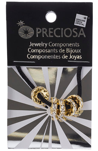 Preciosa Large Hole Crystal Rondelle - 5pcs