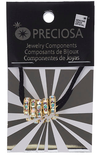 Preciosa Large Hole Crystal Rondelle - 5pcs