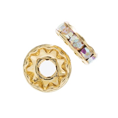 Preciosa Large Hole Crystal Rondelle - 5pcs