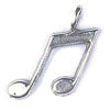 Pendant - Music Note Antique Pewter Lead Free