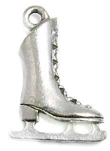 Pendant - Ice Skate Antique Silver Lead Free