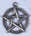 Pendant - Star Pentagram 21x2mm Antique Silver Lead Free / Nickel Free