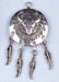 Pendant - Shield With Feather Drops Free Antique Silver Lead/Nickel