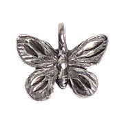 Pendant - Butterfly 12x15x3mm Antique Silver Lead Free - Cosplay Supplies Inc