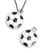 Pendant - Soccer Ball Epoxy 13mm Lead Free / Nickel Free Black/White/Silver