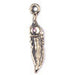 Pendant -  Feather With Small Multi Stone Antique Nickel 5 Pairs
