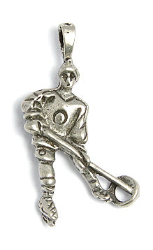 Pendant - Ringette Player 25mm Antique Silver Lead Free / Nickel Free
