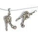 Pendant - Ringette Player 25mm Antique Silver Lead Free / Nickel Free