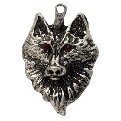 Pendant Wolf 35x24mm Antique Silver Lead Free / Nickel Free - Cosplay Supplies Inc