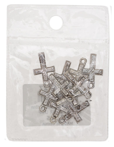 Pendant - Etched Cross 18x13mm Antique Silver Lead Free / Nickel Free