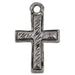 Pendant - Etched Cross 18x13mm Antique Silver Lead Free / Nickel Free - Cosplay Supplies Inc