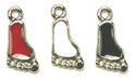 Pendant - Foot Epoxy Assorted colors Silver Lead Free