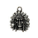 Pendant - Native Head Antique Silver Lead & Nickel Free - Cosplay Supplies Inc