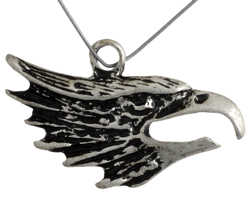 Pendant - Metal Eagle Antique Silver Lead Free / Nickel Free