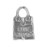 Pendant - "Love Shopping" Bag Antique Silver Lead Free