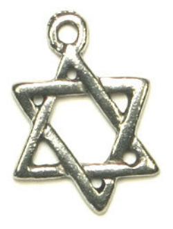 Pendant - Star Of David Antique Pewter Lead Free