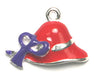 Pendant - Red Hat With Purple Bow Lead Free