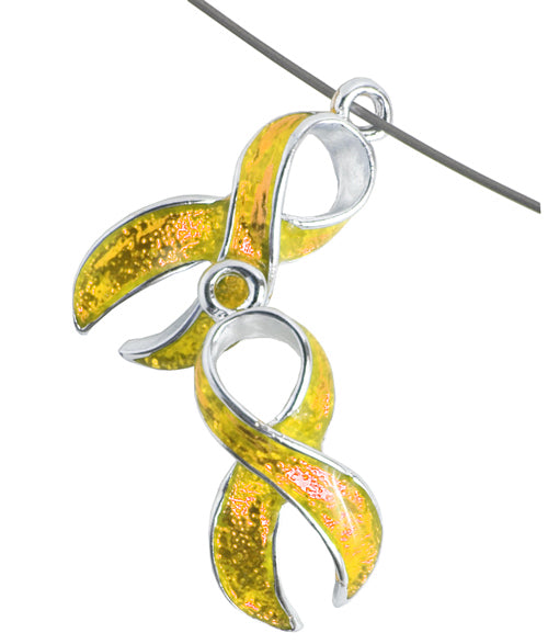 Pendant - Awareness Ribbon Curved 23mm 
