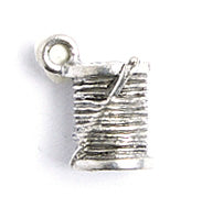 Pendant - Cotton Spool Antique Brass Lead Free