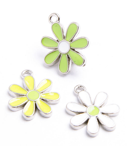 Pendant - Flower Assorted Colors Lead Free