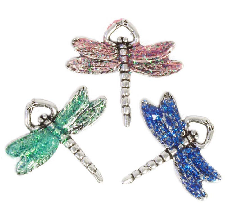 Pendant - Large Dragonfly Assorted Colors Lead Free