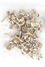 Pendant Curling Girl 19mm W/ Broom  Lead Free Nickel Free