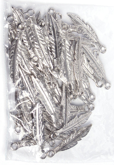 Metal Feather Pendant Lead Free / Nickel Free