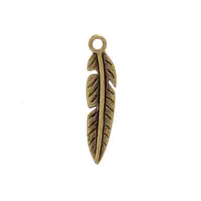 Metal Feather Pendant Lead Free / Nickel Free - Cosplay Supplies Inc