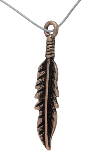 Pendant - Feather 26x6mm  Lead Free / Nickel Free