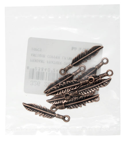 Pendant - Feather 26x6mm  Lead Free / Nickel Free