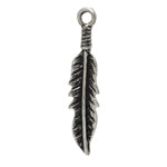 Pendant - Feather 26x6mm  Lead Free / Nickel Free