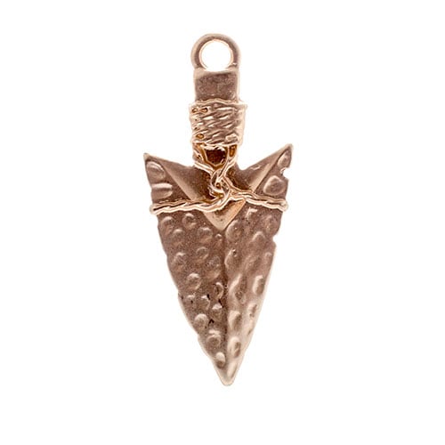 Pendant Arrowhead Matt Gold Lead Free Nickel Free - Cosplay Supplies Inc