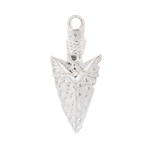 Pendant Arrowhead Matt Silver Lead Free - Cosplay Supplies Inc